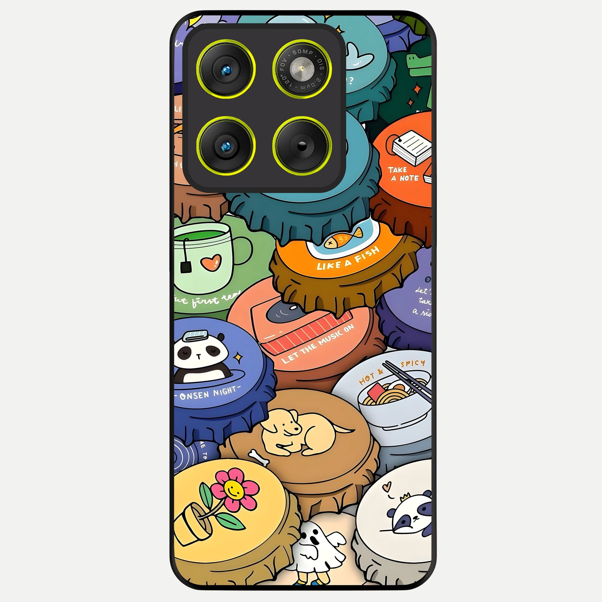  Coins Patterns Glass Case For Moto Edge 70 back cover – full design glossy printed glass finish