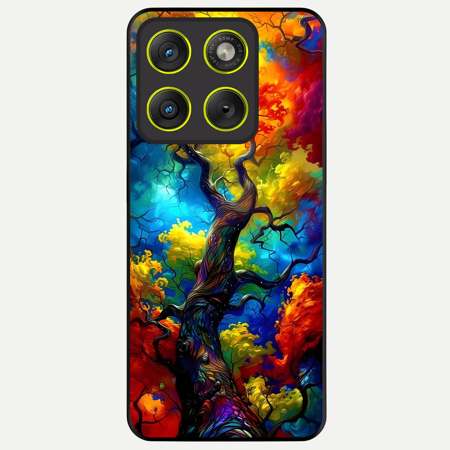  Colorful Soda Bottles Glass Case For Moto Edge 70 back cover – full design glossy printed glass finish