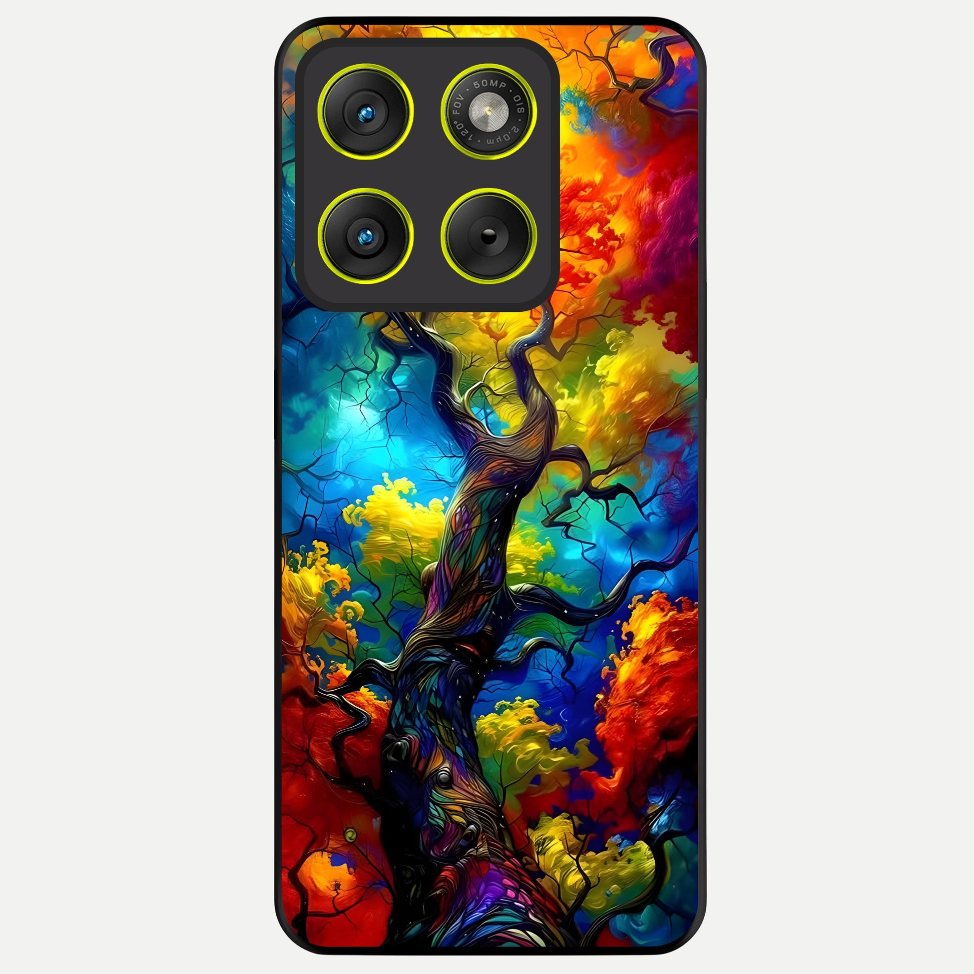  Colorful Soda Bottles Glass Case For Moto Edge 70 back cover – full design glossy printed glass finish