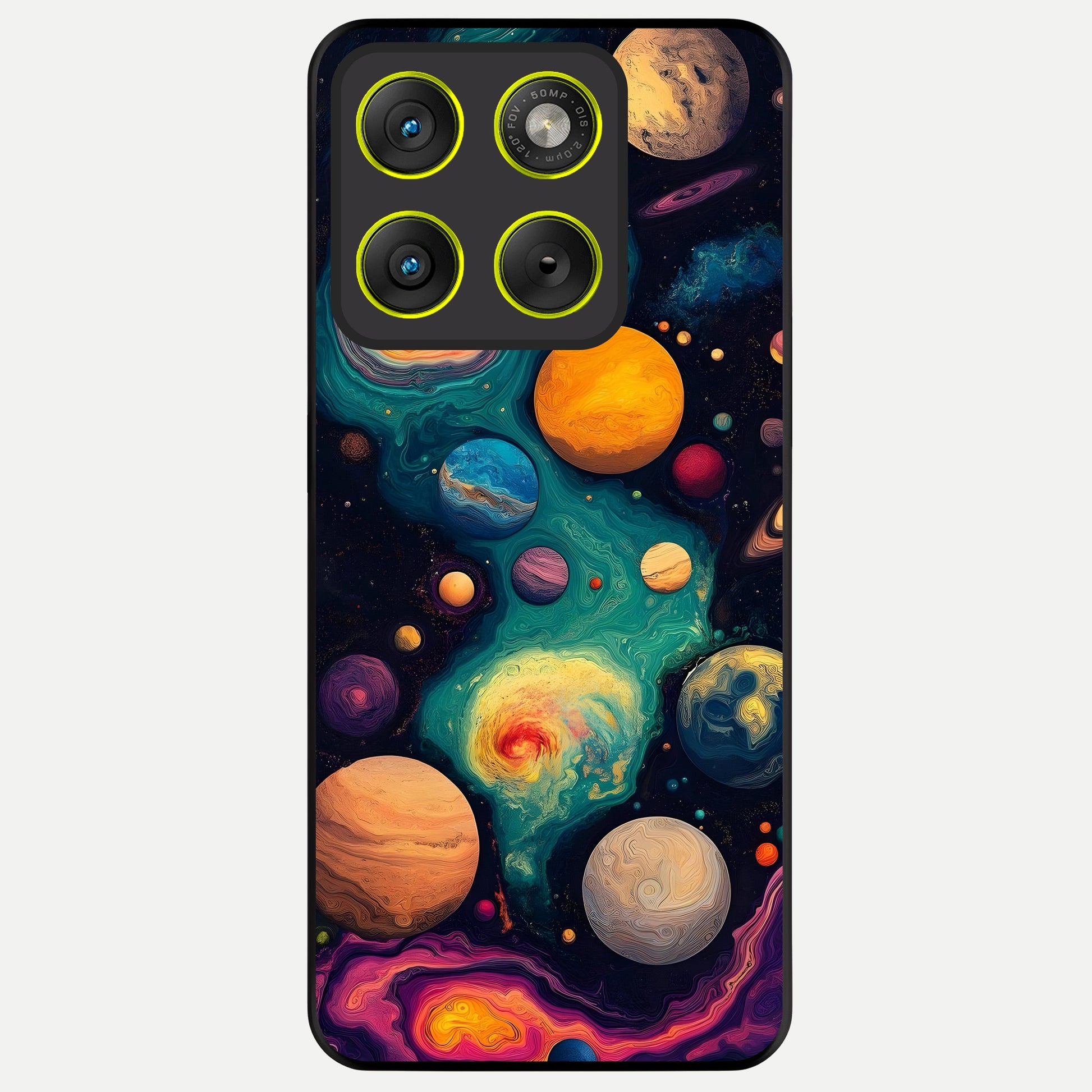  Cosmic Planet Journey Glass Case For Moto Edge 70 back cover – full design glossy printed glass finish