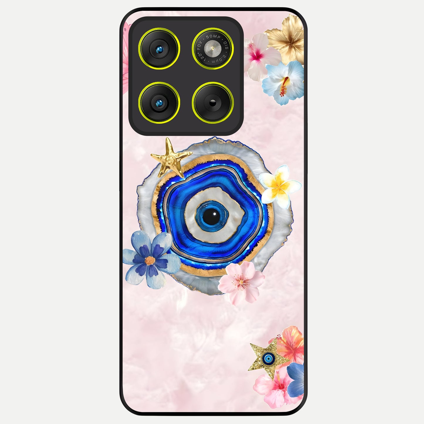  Divine Aura Bloom Glass Case For Moto Edge 70 back cover – full design glossy printed glass finish