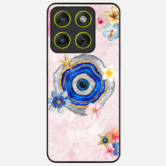  Divine Aura Bloom Glass Case For Moto Edge 70 back cover – full design glossy printed glass finish