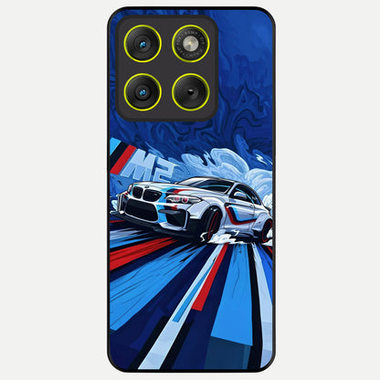  Drift Power Rush Glass Case For Moto Edge 70 back cover – full design glossy printed glass finish