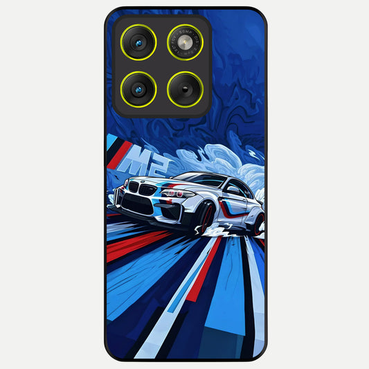  Drift Power Rush Glass Case For Moto Edge 70 back cover – full design glossy printed glass finish