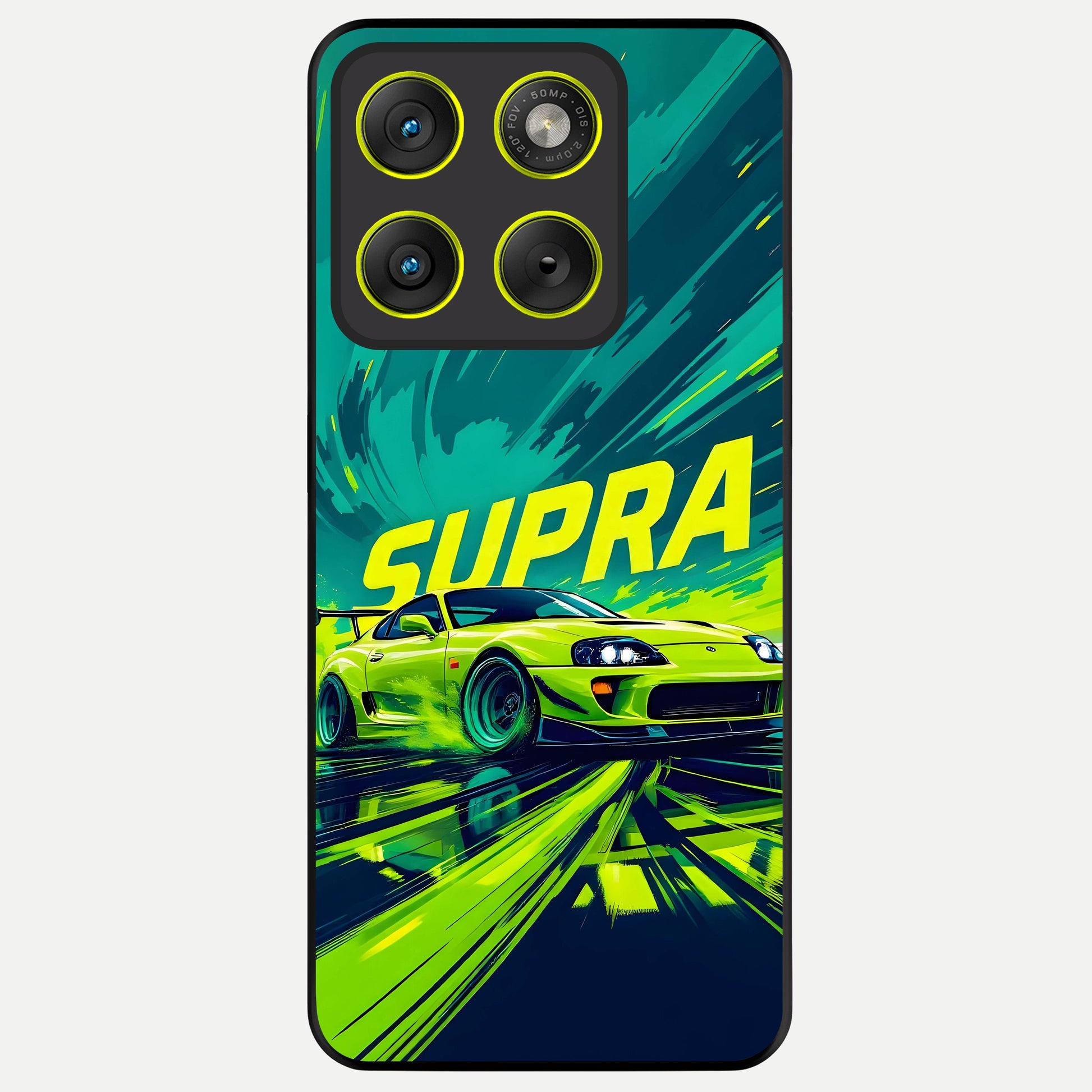  Electric Supra Thunder Glass Case For Moto Edge 70 back cover – full design glossy printed glass finish