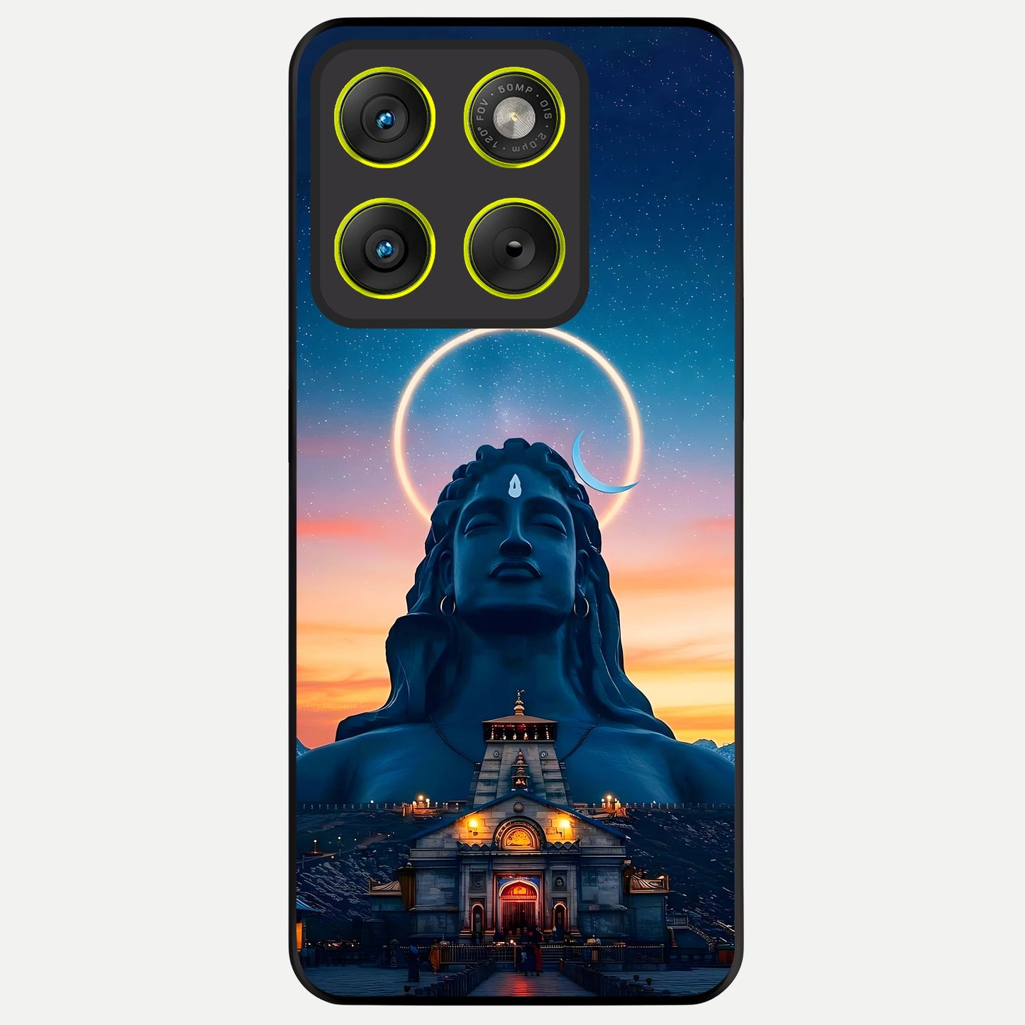  Eternal Shiva Aura Glass Case For Moto Edge 70 back cover – full design glossy printed glass finish