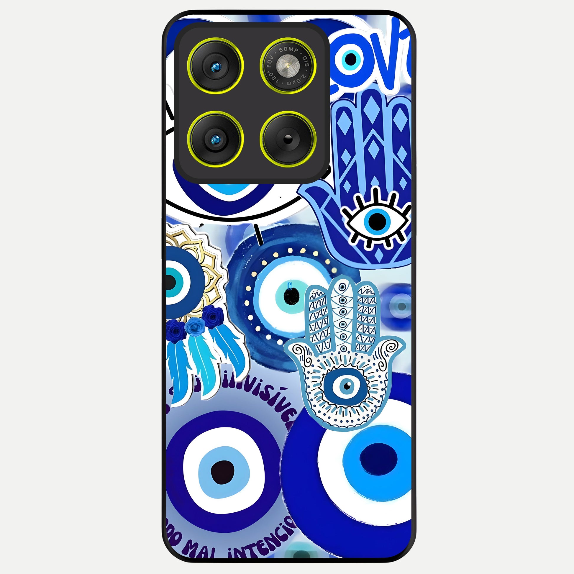  Evil Eyes Dream Glass Case For Moto Edge 70 back cover – full design glossy printed glass finish