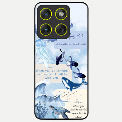  Faithful Ocean Promise Glass Case For Moto Edge 70 back cover – full design glossy printed glass finish