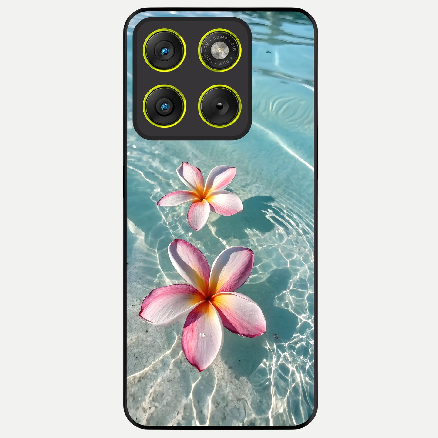  Floating Bloom Bliss Glass Case For Moto Edge 70 back cover – full design glossy printed glass finish