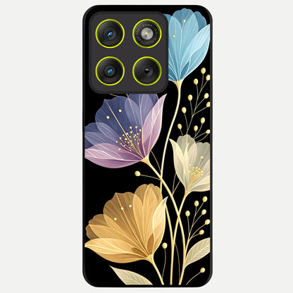  Flower Bloom Glow Glass Case For Moto Edge 70 back cover – full design glossy printed glass finish