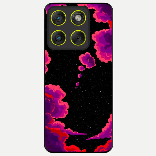  Galaxy Dream Frame Glass Case For Moto Edge 70 back cover – full design glossy printed glass finish