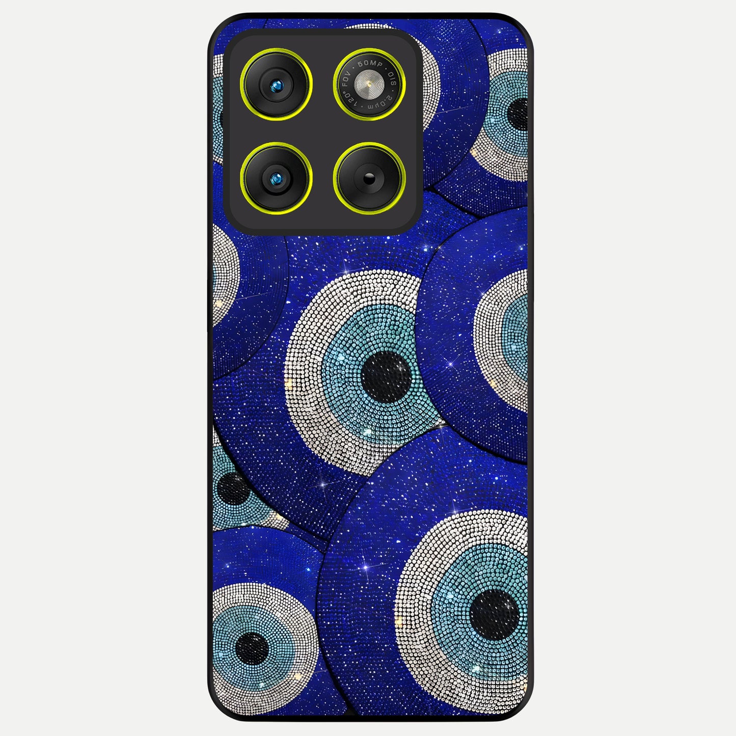  Galaxy Eye Flow Glass Case For Moto Edge 70 back cover – full design glossy printed glass finish