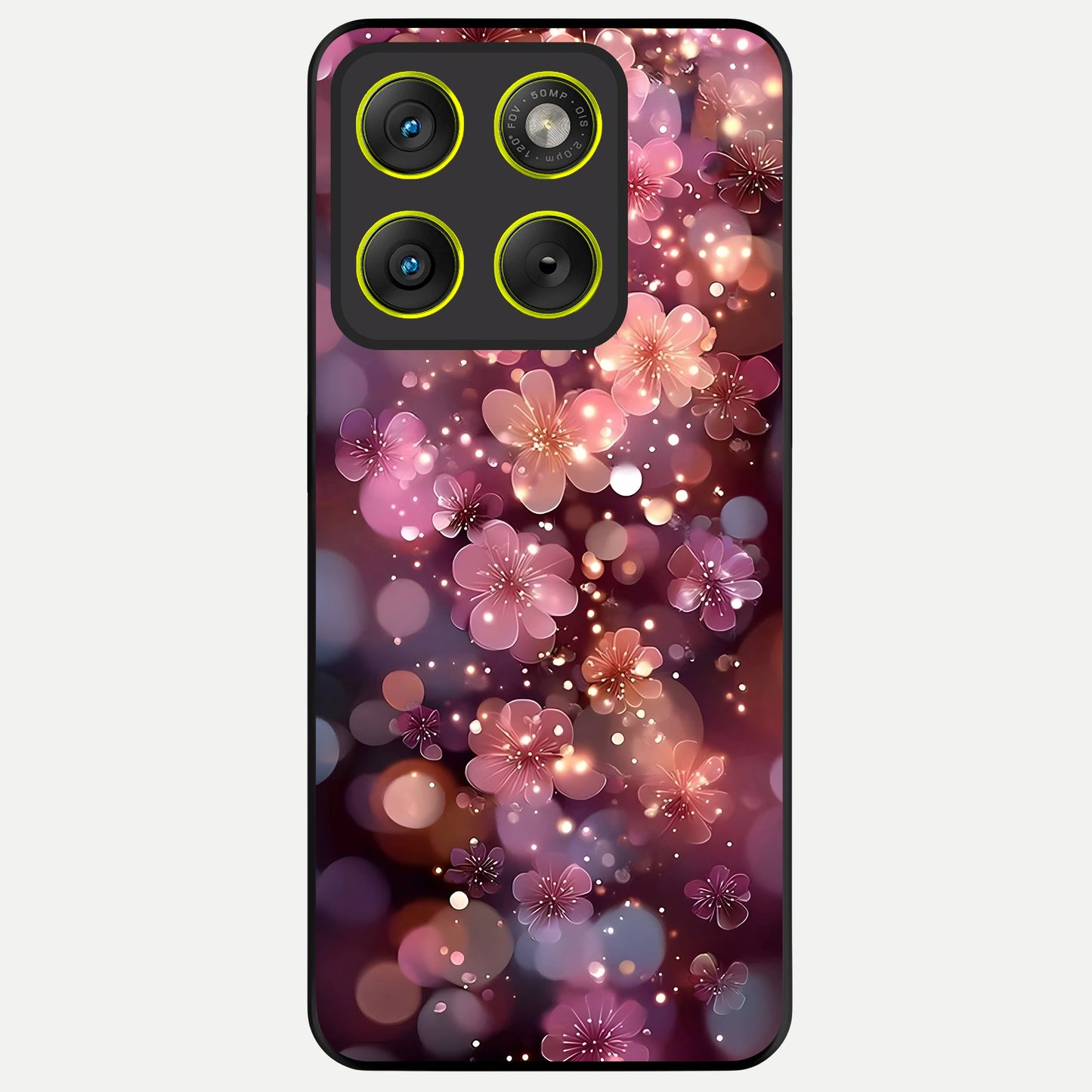  Glowing Petal Bliss Glass Case For Moto Edge 70 back cover – full design glossy printed glass finish