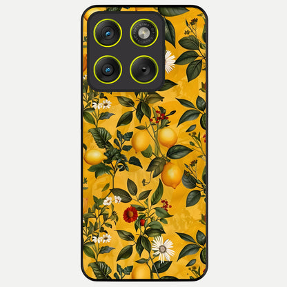  Golden Lemon Field Glass Case For Moto Edge 70 back cover – full design glossy printed glass finish