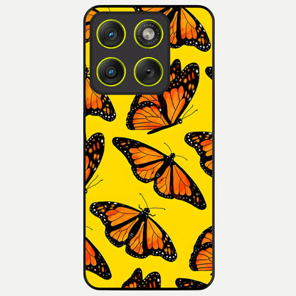  Golden Wing Flight Glass Case For Moto Edge 70 back cover – full design glossy printed glass finish