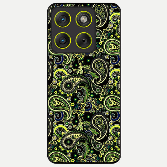  Green Lemon Glass Case For Moto Edge 70 back cover – full design glossy printed glass finish