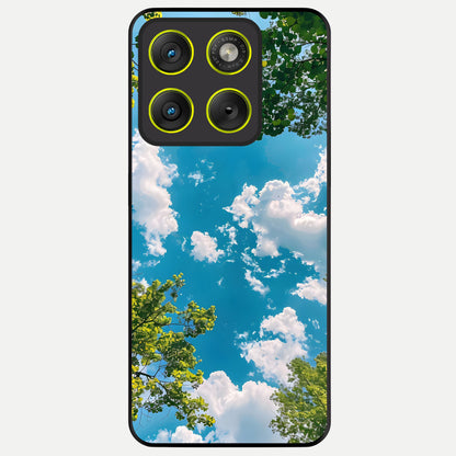  Green Moon Energy Glass Case For Moto Edge 70 back cover – full design glossy printed glass finish