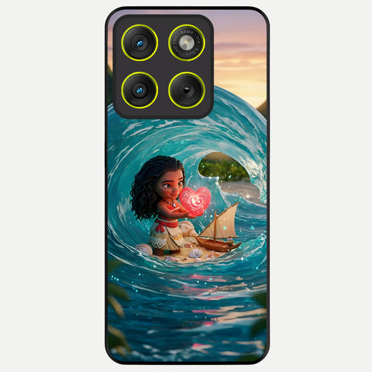  Heart of Ocean Glass Case For Moto Edge 70 back cover – full design glossy printed glass finish