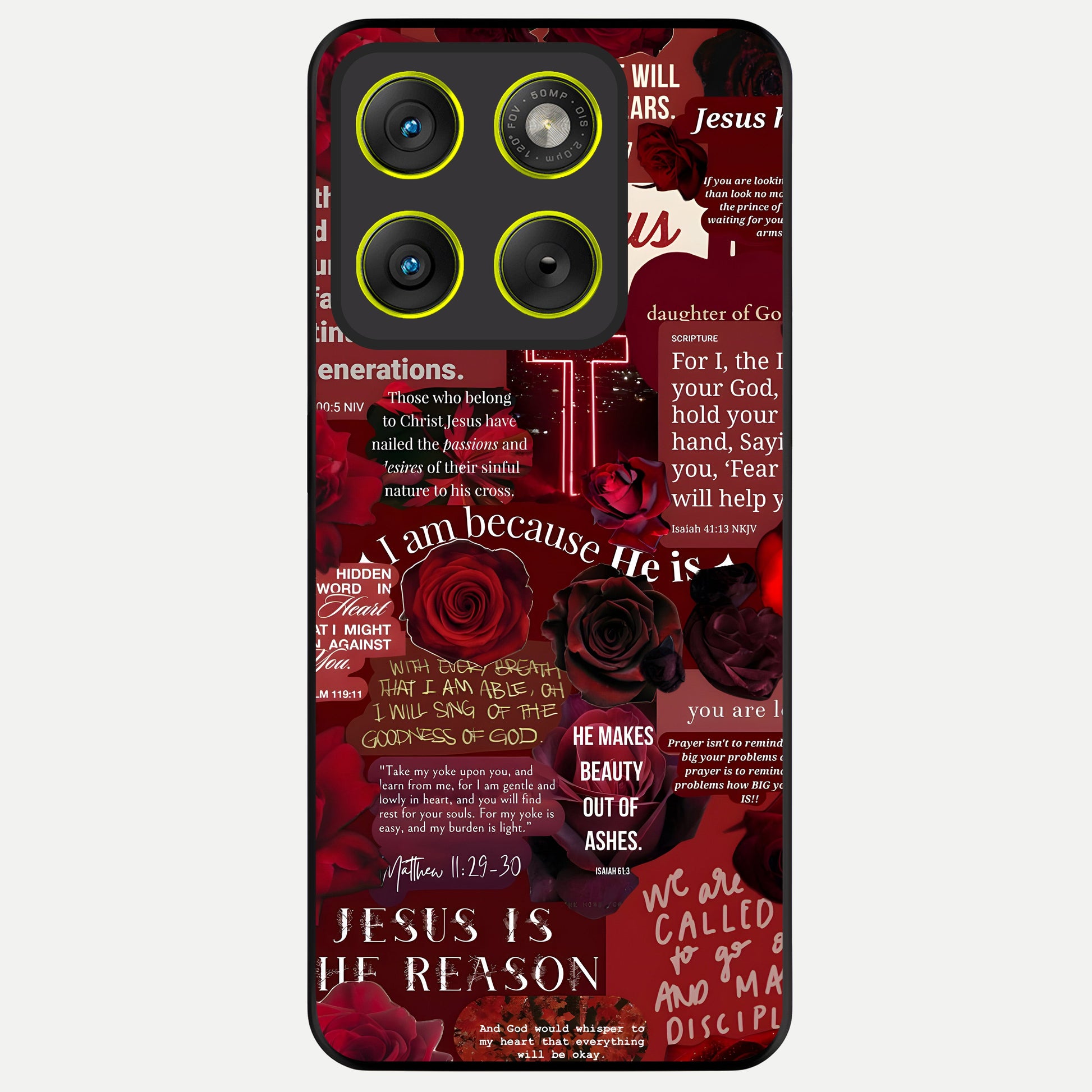  Jesus Love Heals Glass Case For Moto Edge 70 back cover – full design glossy printed glass finish