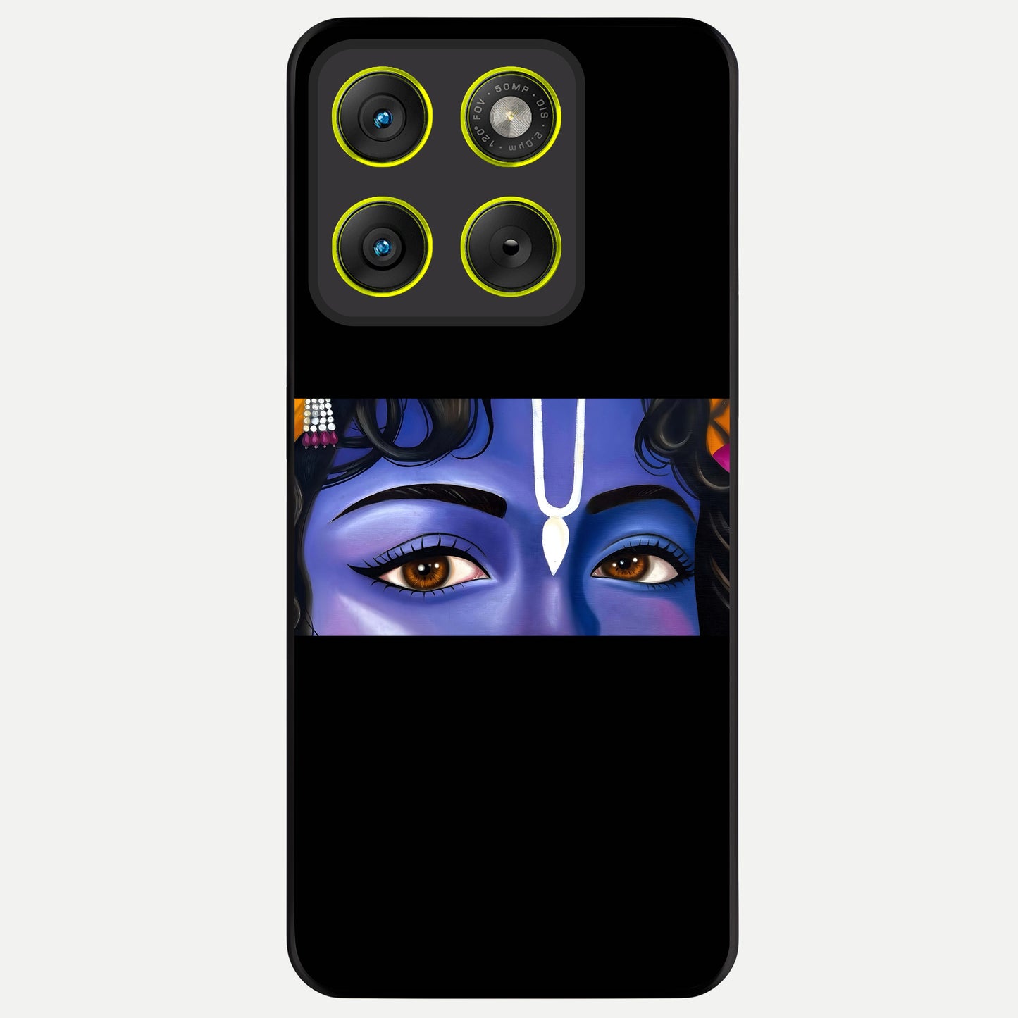  Krishna Eye Glass Case For Moto Edge 70 back cover – full design glossy printed glass finish