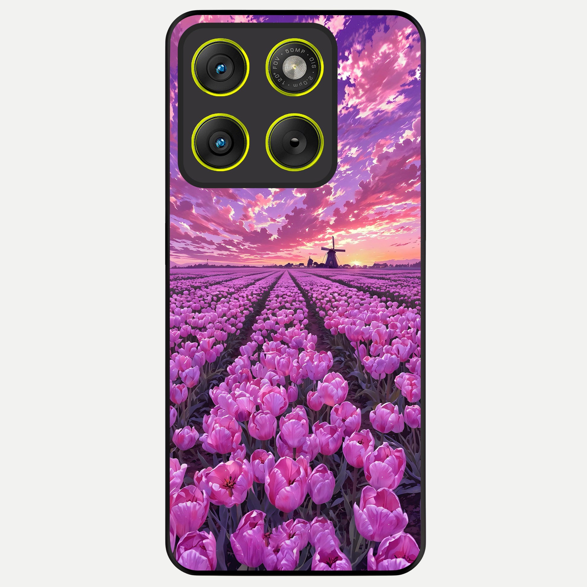  Lavender Dream Skies Glass Case For Moto Edge 70 back cover – full design glossy printed glass finish
