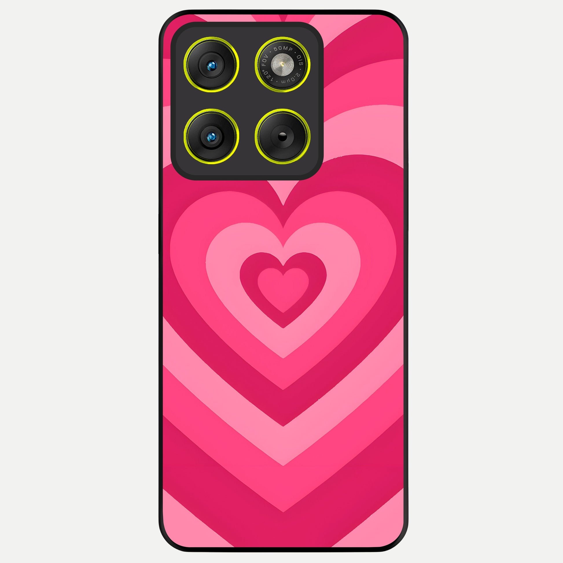  Layered Love Hearts Glass Case For Moto Edge 70 back cover – full design glossy printed glass finish