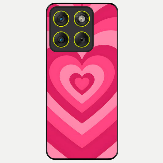  Layered Love Hearts Glass Case For Moto Edge 70 back cover – full design glossy printed glass finish
