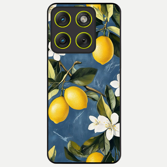  Lemon Dream Garden Glass Case For Moto Edge 70 back cover – full design glossy printed glass finish