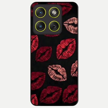  Midnight Kiss Love Glass Case For Moto Edge 70 back cover – full design glossy printed glass finish