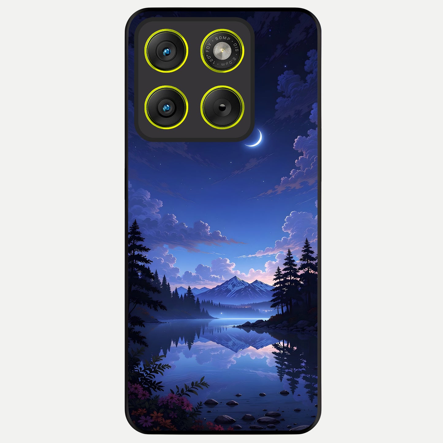  Midnight Lake Peace Glass Case For Moto Edge 70 back cover – full design glossy printed glass finish
