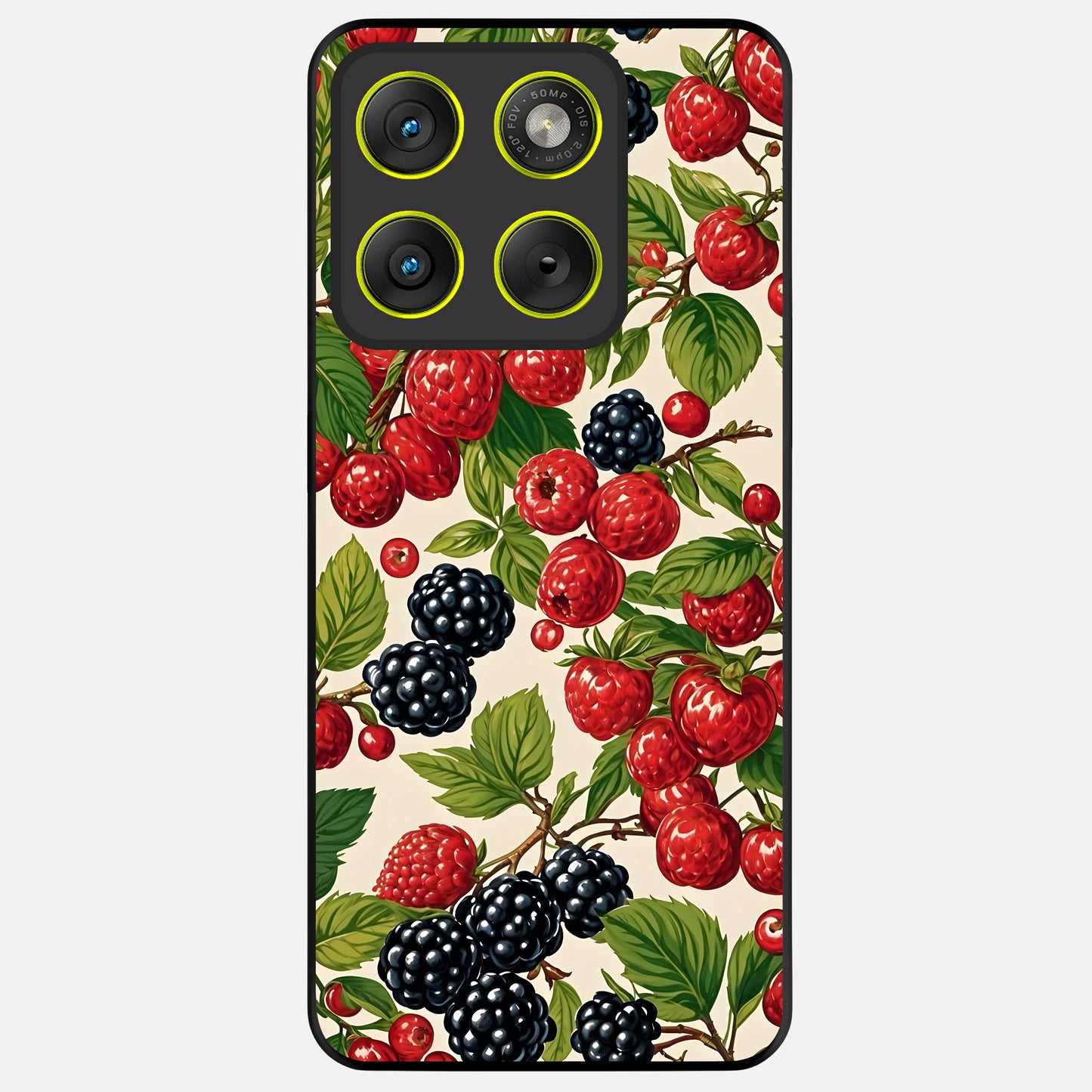  Mixed Berry Collage Glass Case For Moto Edge 70 back cover – full design glossy printed glass finish