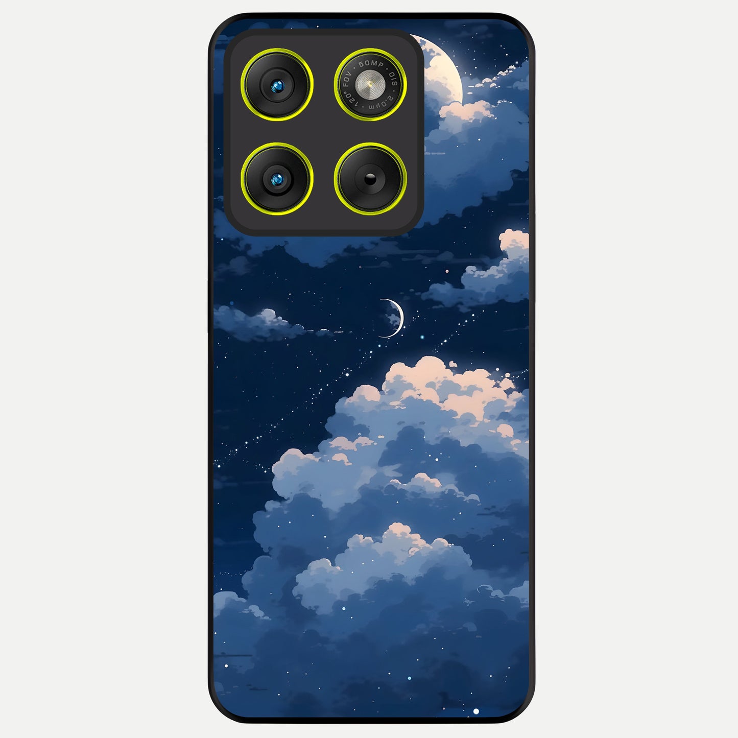  Moon Dream Haze Glass Case For Moto Edge 70 back cover – full design glossy printed glass finish