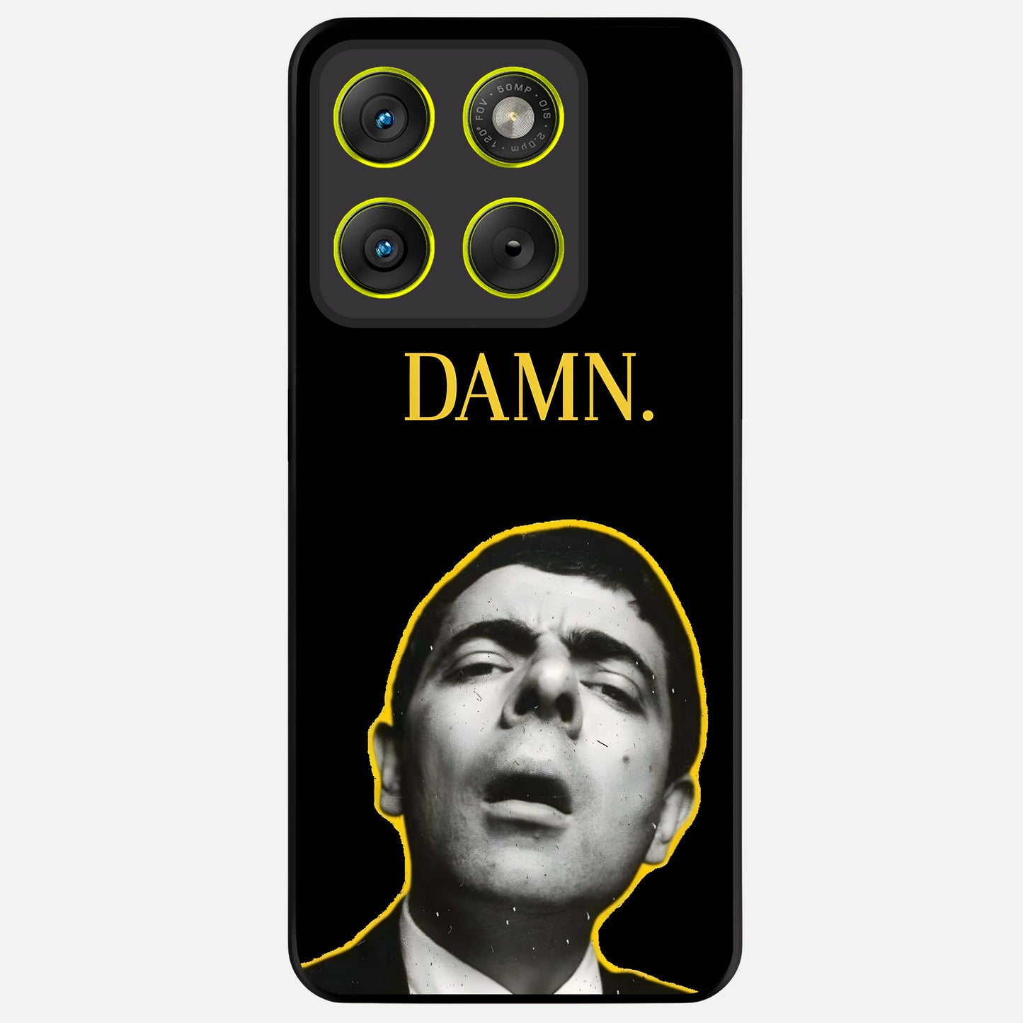  Mr Bean Damn Glass Case For Moto Edge 70 back cover – full design glossy printed glass finish