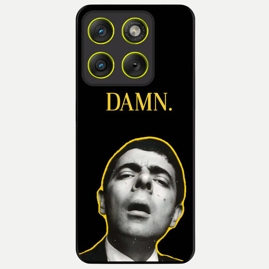  Mr Bean Damn Glass Case For Moto Edge 70 back cover – full design glossy printed glass finish