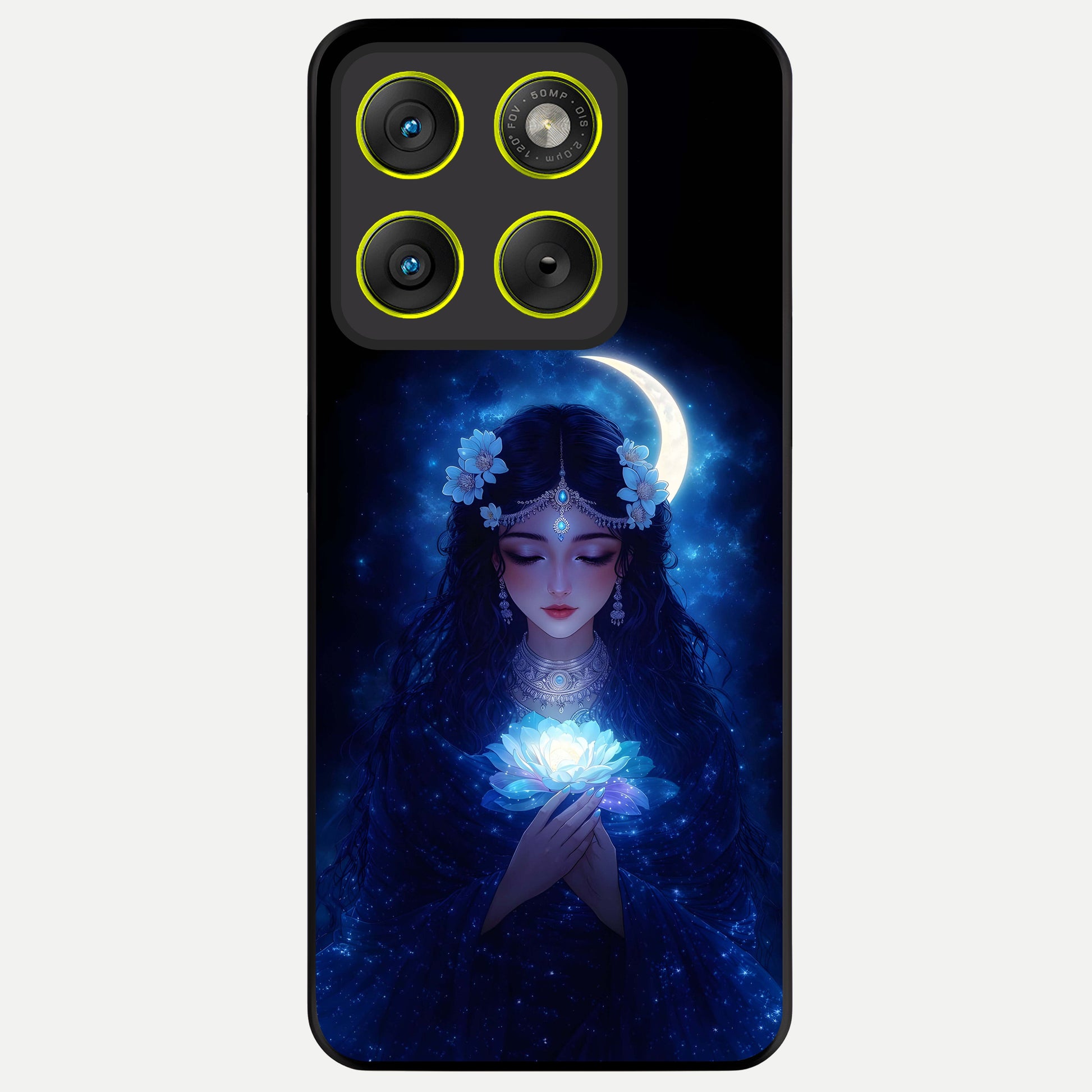  Mystic Moon Queen Glass Case For Moto Edge 70 back cover – full design glossy printed glass finish