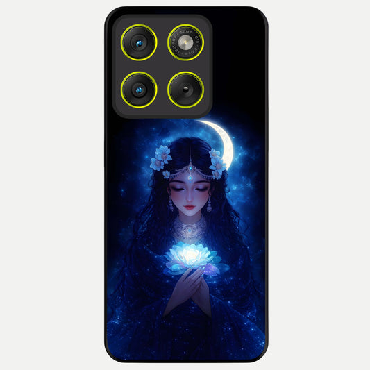  Mystic Moon Queen Glass Case For Moto Edge 70 back cover – full design glossy printed glass finish