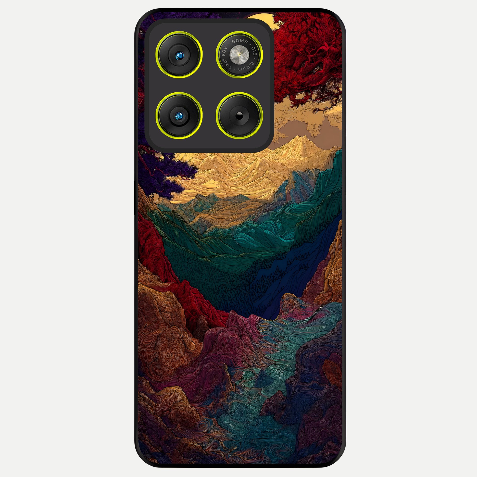  Mystic Valley Light Glass Case For Moto Edge 70 back cover – full design glossy printed glass finish