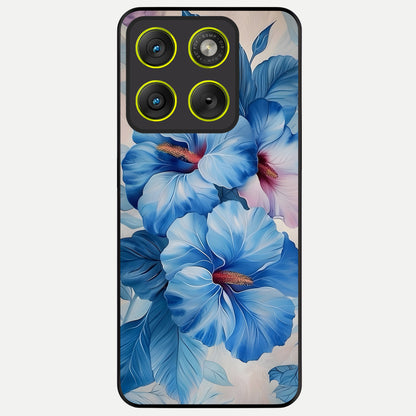  Ocean Hibiscus Grace Glass Case For Moto Edge 70 back cover – full design glossy printed glass finish