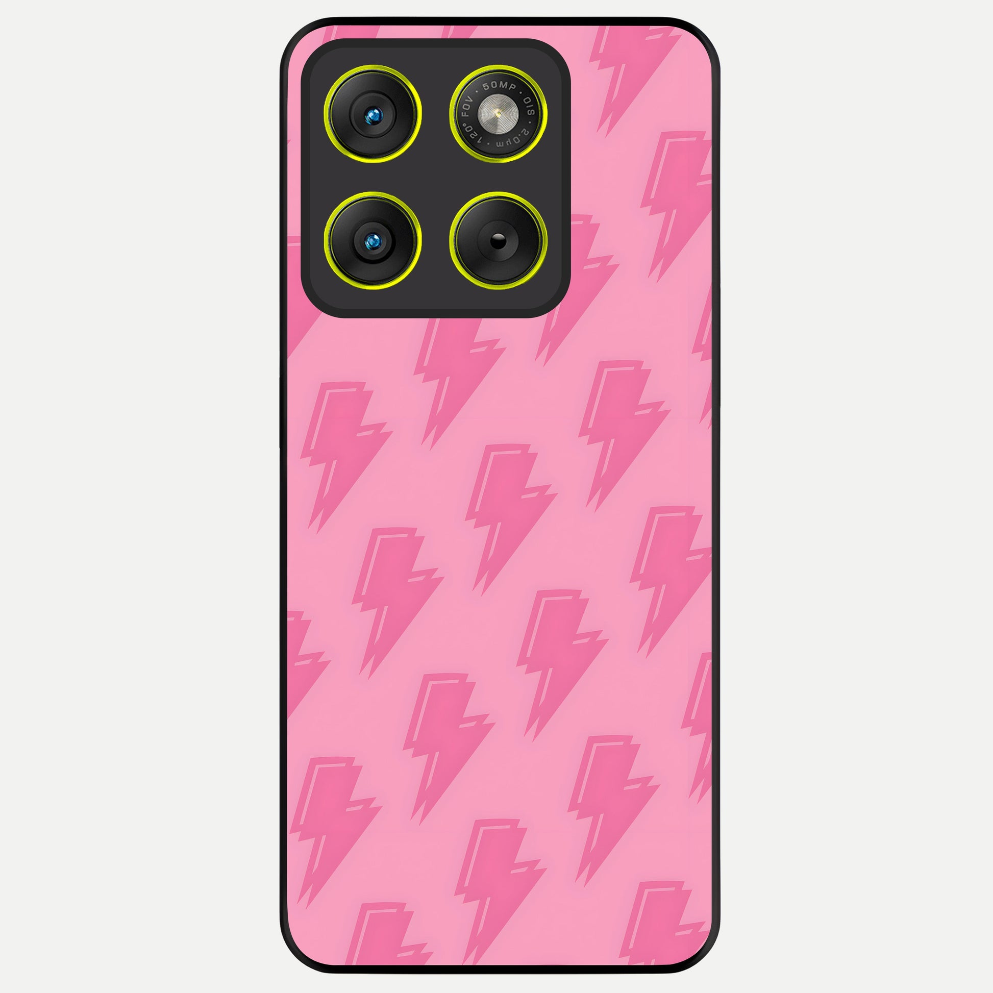  Pink Moo Magic Glass Case For Moto Edge 70 back cover – full design glossy printed glass finish