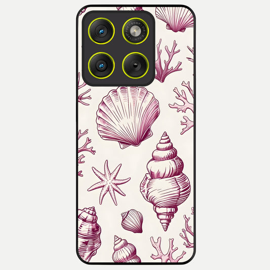  Pink Power Sparks Glass Case For Moto Edge 70 back cover – full design glossy printed glass finish
