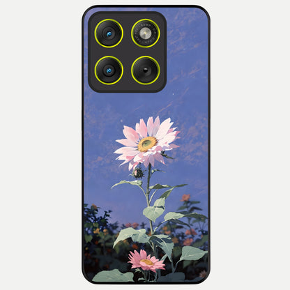  Pink Shells Outline Glass Case For Moto Edge 70 back cover – full design glossy printed glass finish
