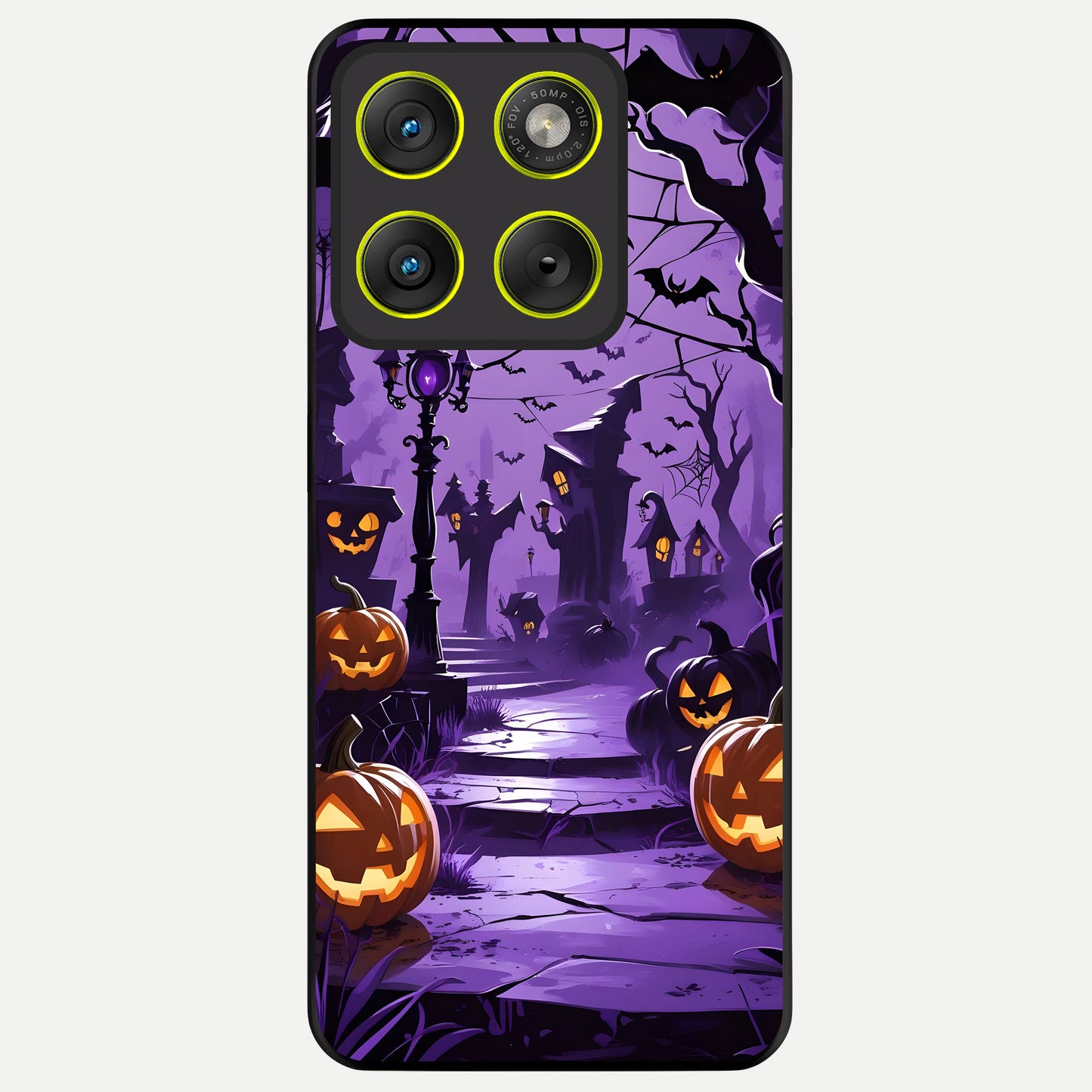  Pumpkin Patch Halloween Glass Case For Moto Edge 70 back cover – full design glossy printed glass finish