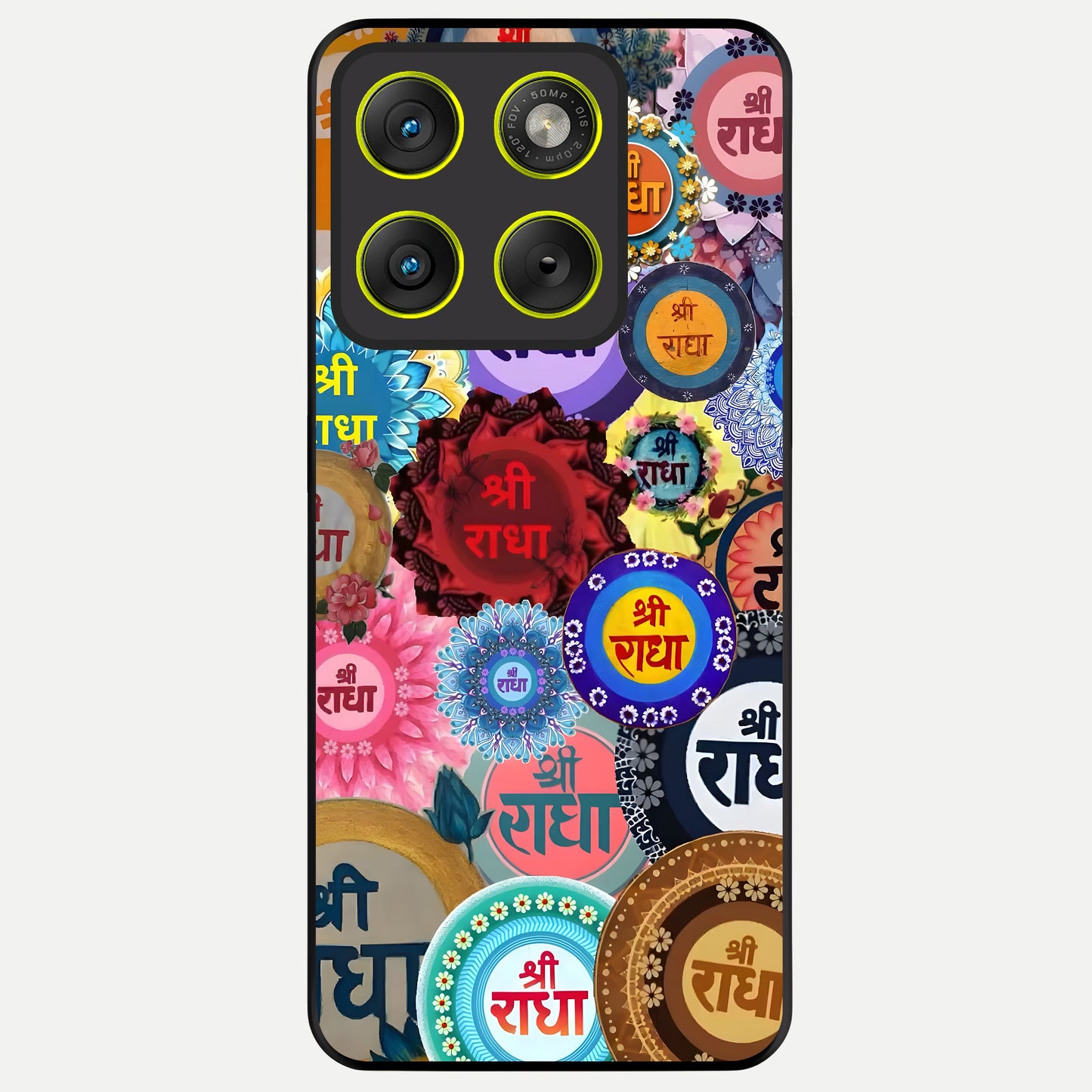  Radha Divine Bloom Glass Case For Moto Edge 70 back cover – full design glossy printed glass finish