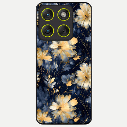  Royal Petal Dream Glass Case For Moto Edge 70 back cover – full design glossy printed glass finish