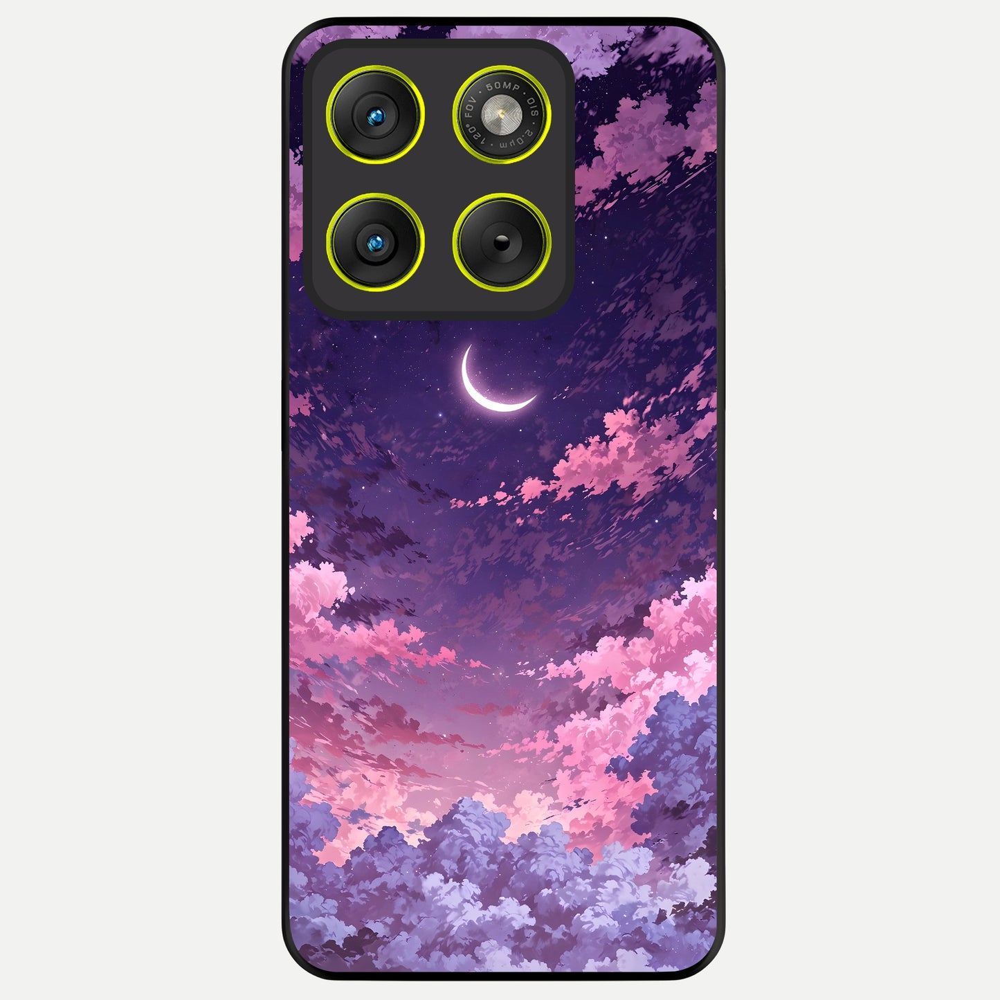  Sky Drift Clouds Glass Case For Moto Edge 70 back cover – full design glossy printed glass finish