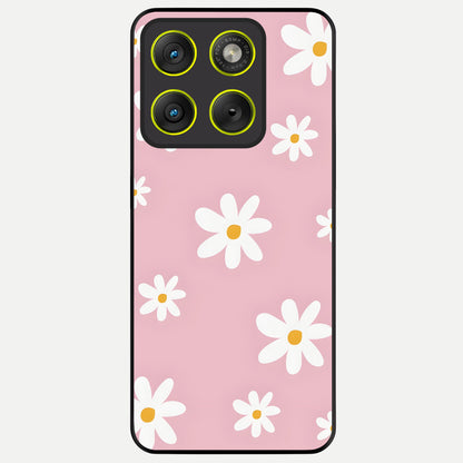 Soft Daisy Bliss Glass Case For Moto Edge 70 back cover – full design glossy printed glass finish