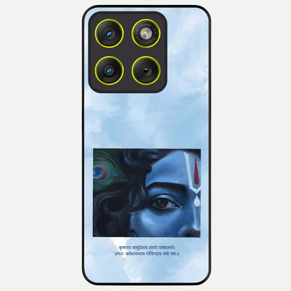  Spiritual Krishna Glass Case For Moto Edge 70 back cover – full design glossy printed glass finish
