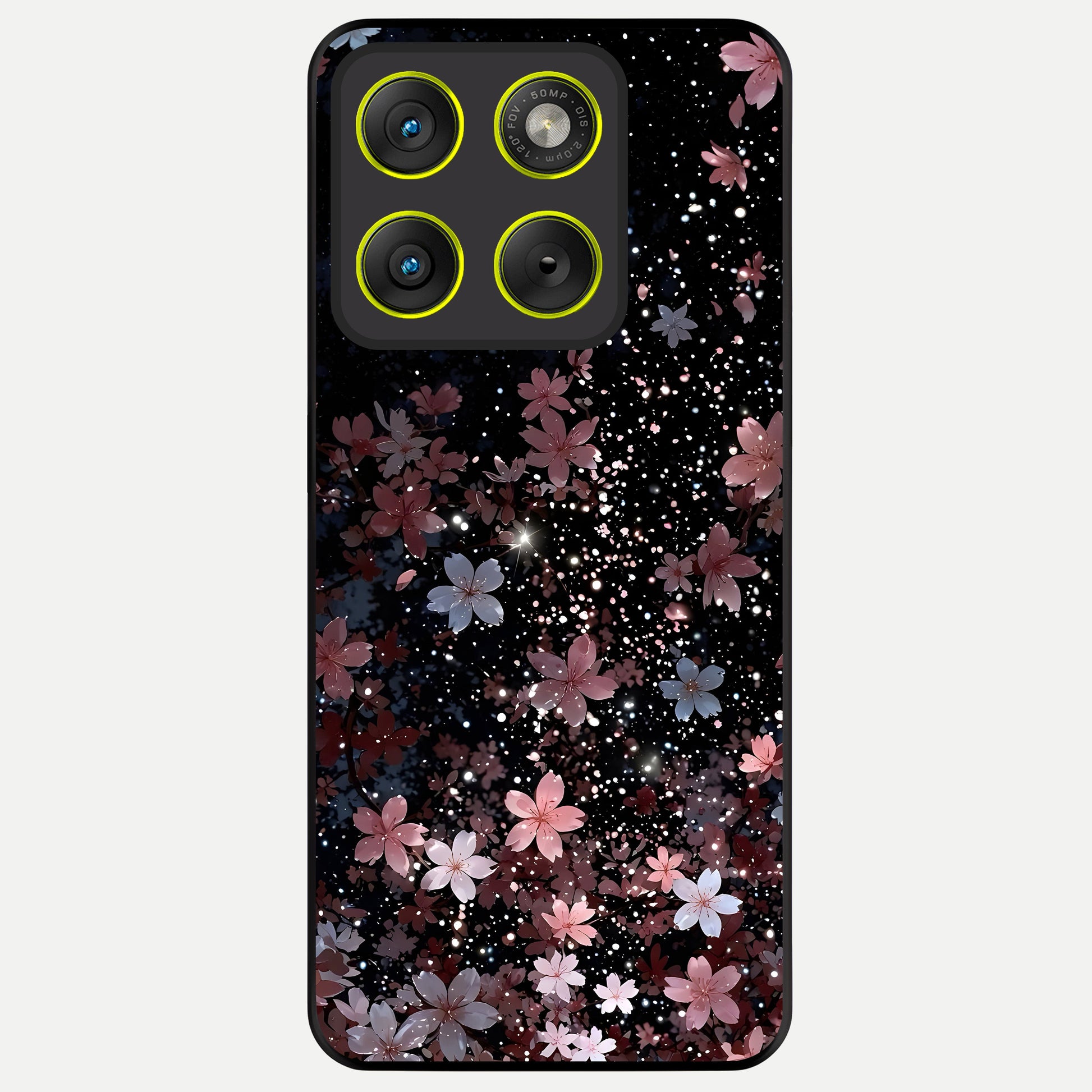  Starlit Flower Dreams Glass Case For Moto Edge 70 back cover – full design glossy printed glass finish