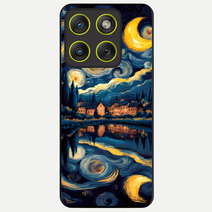  Starry Sky Serenity Glass Case For Moto Edge 70 back cover – full design glossy printed glass finish