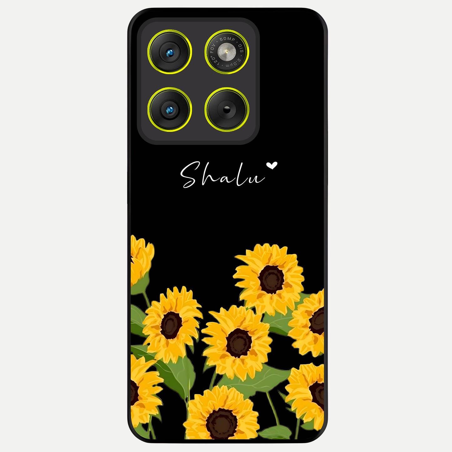 Sunflower Sky Bloom Glass Case For Moto Edge 70 back cover – full design glossy printed glass finish